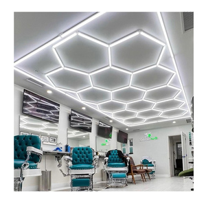 Heavy Duty Plastic Car Garage Flooring Interlocking Tiles With the Hexagonal <b>Lights</b> - Product Image 6