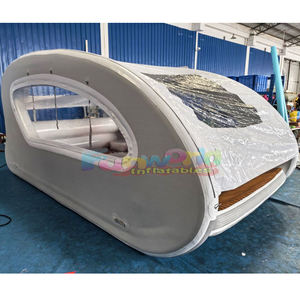 Bateau-maison gonflable électrique avec moteur pour s'amuser dans les eaux des lacs et des océans en été - Product Image 3