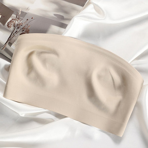 CHUANGERM Soutien-<span class=keywords><strong>gorge</strong></span> bandeau sexy sans couture grande taille, antidérapant, anti-exposition, dos fin, pour femme, sans armatures - Product Image 4