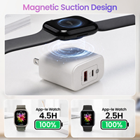 Chargeur mural USB-C EU 20W GaN Super Rapide PD 3.0 QC3.0 pour téléphones Android, montres intelligentes, écouteurs et téléphones mobiles