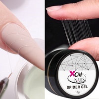 XGM ONGLES Private Label 10ml Élastique Dessin Gel Nail Art Couleurs UV Araignée Gel Polonais Dessin Au Trait