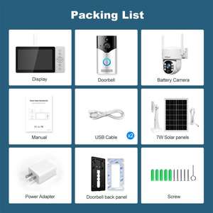 Offre Spéciale SriHome DH051 + DH002 + DH005 5 pouces écran HD PIR vidéo visuel sonnette réseau de Surveillance Wifi ensemble de caméras <span class=keywords><strong>sans</strong></span> <span class=keywords><strong>fil</strong></span> - Product Image 6
