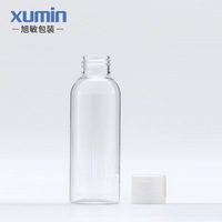Vente flash - Flacon de toner transparent en PET de 50 ml/75 ml/100 ml/250 ml avec couvercle rabattable blanc/noir, emballage de beauté personnalisé, lotion, étiquette privée