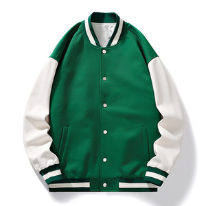 Custom Chain Chenille Patch Embroidery Digital Print Sleeve Vintage <b>Baseball</b> Letterman Varsity Jacket for Unisex - Product Image 3