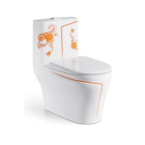 Inodoro con Patrón de Mármol, Inodoro de <span class=keywords><strong>Doble</strong></span> Color y Dorado, de Porcelana de una Pieza, Moderno, Fabricado en China, <span class=keywords><strong>WC</strong></span> Blanco de Cerámica para Baño de Hotel, 3/6L - Product Image 5