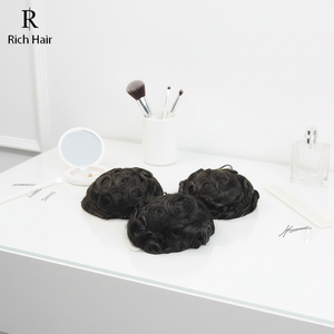 Toupet da <span class=keywords><strong>Uomo</strong></span> di Alta Qualità con Nodo Ultra Sottile Skin 0.02-0.12mm, Protesi Capillare in Capelli Remy, Parrucca Super Sottile con Base in PU, <span class=keywords><strong>Extension</strong></span> per <span class=keywords><strong>Uomo</strong></span> - Product Image 3