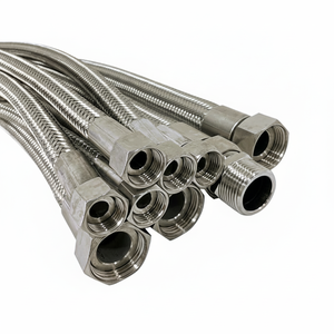 Manguera trenzada de PTFE SAE100 R14 Alambre de acero inoxidable de presión de alta temperatura 304 AN4 Flexible enrollado para bomba de aceite - Product Image 1