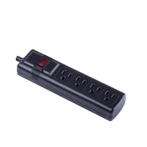 Ecuador Dominican Republic 4 Outlets Power Strip ABS Housing 15 Amp Electrical Socket 90 Joule Surge Protector Power Strips