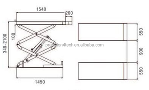 पेशेवर 3000 किलोग्राम क्षमता फिक्स्ड हाइड्रोलिक कैंची कार लिफ्ट/स्थिर कैंची लिफ्ट मंच बिक्री के लिए - Product Image 6