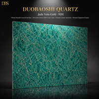 Luxuriöse Smaragd-Quarz-Großplatte 15-30mm CE ISO Direkt ab Werk Innen-Waschtischplatte Tischplatte Wand Modern Kommerziell