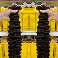Extensions de Cheveux Humains Vierge Indiens Remy Bruts de Qualité Supérieure, Ondulés Profonds, 8-30 Pouces, Lots de 26, 28, 30 Pouces