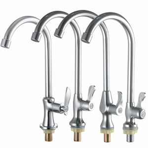 Grifo de Cocina Monomando de 59 cm con Válvula de Cerámica de Cobre, Rotación de 360 Grados, Montaje en Encimera, Grifo de Agua Fría - Product Image 4