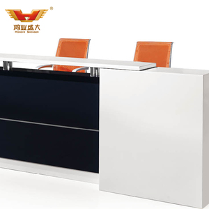 Modern White <strong>Black</strong> Color <strong>Small</strong> Cheap Cashier MDF Table Counter Reception <strong>Desk</strong> - Product Image 5