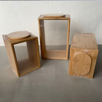 Juego de Recipientes Modernos de Bambú Orgánico para Almacenamiento de Alimentos, Transparentes, para Organización de Cocina, para Nueces, Semillas y Bocadillos, con Tapa