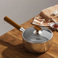 Ensemble de marmites à soupe et à bouillon en acier inoxydable 3L avec couvercle en verre, design Japandi, compatible lave-vaisselle, poignée antidérapante