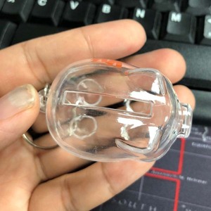Llaveros de cerdito de plástico transparente personalizados con marca, para regalo bancario, con monedero y anillas para llaves - Product Image 3