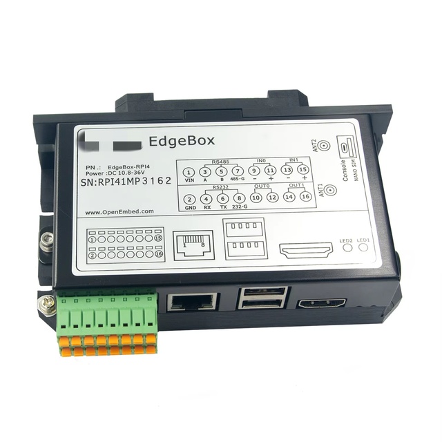High-Performance Industrial Raspberry PI PLC Controller USB RS485 Double Ethernet RJ45 WIFI IoT Gateway VPN for PLC Programming
