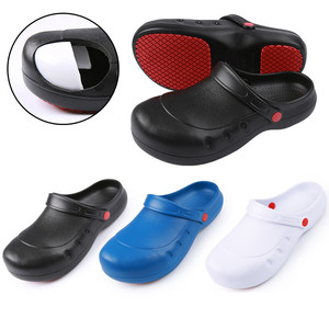 NUEVOS Zapatos de <span class=keywords><strong>Chef</strong></span> Resistentes al Aceite con Protección para los Dedos, Estilo Verano 2026, Zapatos de Trabajo para Cocina - Product Image 1
