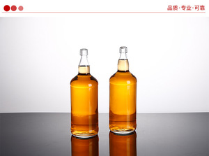 Wholesale Super clear Glass Alcohol Bottle Package Supper Flint Glass <strong>Wine</strong> <strong>Container</strong> with Wood Cork Custom logo 1750ml - Product Image 2