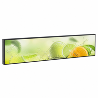 Pantalla LCD de Barra Estirada de 24 Pulgadas, Android WIFI, Control Remoto CMS, Pantalla Ultra Ancha para Publicidad en Estantes de Supermercados