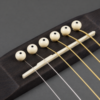 Peg Tuning Gitar Akustik ABS Grosir - Pin Tuning Putih/Hitam, Tailpiece, Sadel, Penahan Senar, Pin Bridge untuk Gitar Akustik