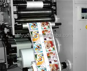 Automatische 5 6 Kleur Papier Cup Label Printer Roll Uv Plastic Film Zak Flexo Drukmachine
