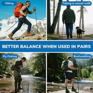 Custom Nordic 5-section Ultralight 3k Carbon Fiber Collapsible Folding Hiking Trekking Poles <b>Walking</b> <b>Stick</b> - Product Image 3