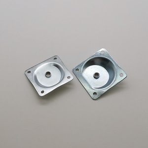 Iron Sheet Connector Plate Square Metal Mounting <b>Bracket</b> For Furniture Legs <b>Silver</b> Durable Hardware Accessory - Product Image 1