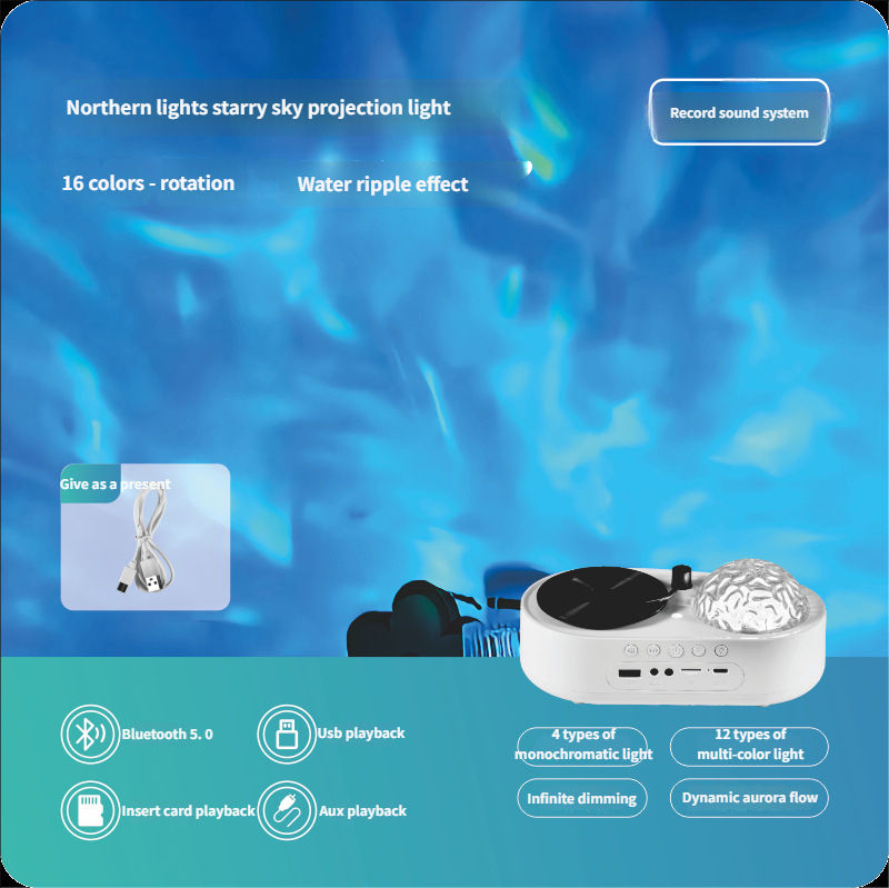 Plug-in Disco Ball Speaker Light with Starry Sky Effect