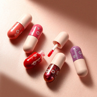 Brillant à lèvres mini capsule à texture cristalline scintillante soyeuse et longue durée de marque privée OEM