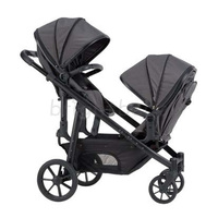Poussette double Brightbebe Twin Umbrella, cadre léger en alliage d'aluminium, pour bébé et tout-petit, compacte, pliage facile, capote réglable