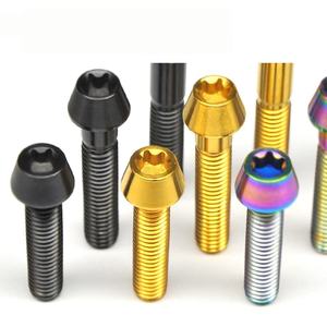 Vis en alliage de titane pour moto, vis en titane T50, vis en titane à pointe conique M10*20-80*1.25mm, accessoires pour moto - Product Image 6