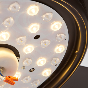 Ventilateur de plafond LED BaoShan à haute luminosité, style moderne, 5 pales solides en ABS, télécommande, température de couleur 3000K-6000K, garantie de 2 ans - Product Image 6