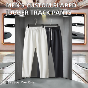 Pantalon de jogging évasé décontracté pour homme, personnalisé, haute qualité, patchwork, taille élastique, extensible dans les quatre sens, respirant - Product Image 2