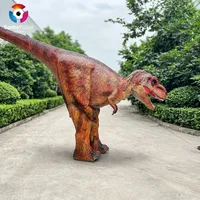 Costume de dinosaure animatronique réaliste avec jambes cachées pour la marche en extérieur, idéal pour Halloween et les parcs d'attractions jurassiques