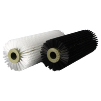 Rouleau de brosse de nettoyage en nylon de qualité industrielle, noir, avec logo personnalisé, OEM, taille et longueur des poils personnalisables