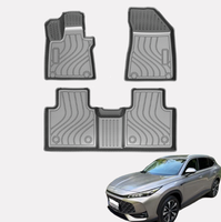 Tapis de sol complets en TPE antidérapants de haute qualité, imperméables, en fibre de carbone, double couche, 4 pièces, pour Civic MG HS 2025