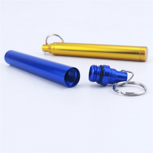 Tubo Porta Llaves de Aleación de Aluminio EDC 126x15.5mm, Contenedor Metálico Portátil para Accesorios de Viaje al Aire Libre - Product Image 4