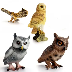 Plástico lindo pájaro Animal modelo juguete decoración regalo para niños decoración de interiores simulación búho modelo animal volador El Águila