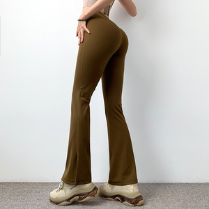 Esercizio dimagrante allenamento Fitness allenamento <span class=keywords><strong>collant</strong></span> donna gamba larga Yoga pantaloni - Product Image 4