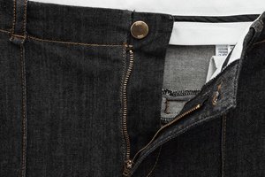 Denim setelan 2 potong untuk wanita, kemeja kerah lengan panjang bahan Denim, Set celana panjang Denim wanita - Product Image 6