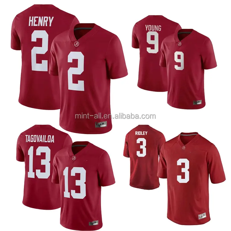 Wholesale 2023 College 13 Tua Tagovailoa 9 Bryce Young Stitched USA University Football Game Alabama Crimson Jerseys