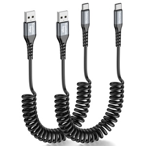 สายชาร์จเร็วแบบยืดหดได้ SUNGUY 18W สายถักไนลอน ได้รับการรับรองมาตรฐาน CE สำหรับตลาดยุโรป  ขั้นต่ำในการสั่งซื้อน้อย - Product Image 1