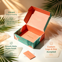 Boîte cadeau pliante en papier avec motif tropical personnalisé pour l'emballage de produits d'été