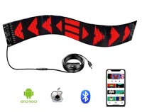Haute qualité 19cm * 176cm LED Flexible étanche Bluetooth autocollant écran téléphone contrôlé IP65 camion diable yeux écran