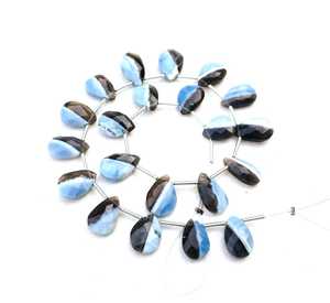 Bonne qualité, 1 brin de pierres précieuses naturelles opale plus audacieuse, 21 pièces à facettes en forme de poire, perles de Briolette, vente en gros - Product Image 2