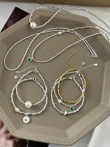 Dylam Stylish Fashion Fine Jewelry Women 925 Sterling Silver Rhodium Plated Bamboo Joint Chain <b>Bead</b> Circle Pendant <b>Bracelets</b> - Product Image 6