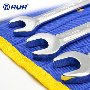 RUR Double End Wrench Set 8-22mm Metric Industrial Grade Chromium Vanadium Steel - Product Image 1
