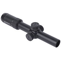 Lunette de visée Red Win LPVO True 1x 30mm 1/2 Click Value Turret Zero Lock 6 niveaux d'éclairage rouge Réticule en fer à cheval Torero HD 1-6x24 FFP