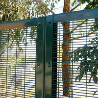 Veilige 358 anti-klim hekwerkpanelen met 4 bochten, weinig onderhoud, buiten, warmtebehandeld stalen frame, PVC gecoat, privacybescherming